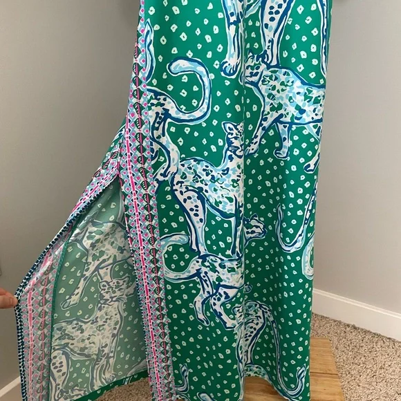 Lilly Pulitzer Silva Maxi Dress On The Prowl Print - Picture 6 of 9